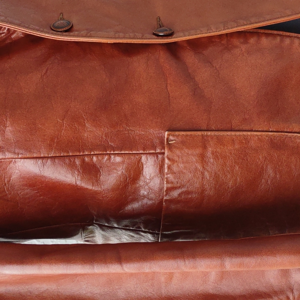 VINTAGE MENS BROWN ANGEL SKIN CABRETTA LEATHER JACKET BY GRAIS MADE IN USA